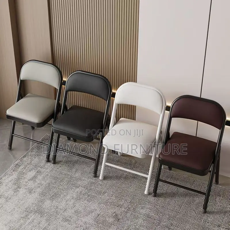 Office Furniture; Classic Black Metal Folding Chair