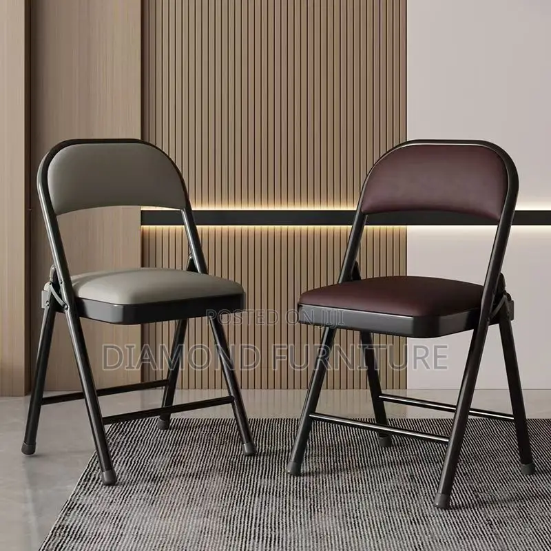 Office Furniture; Classic Black Metal Folding Chair