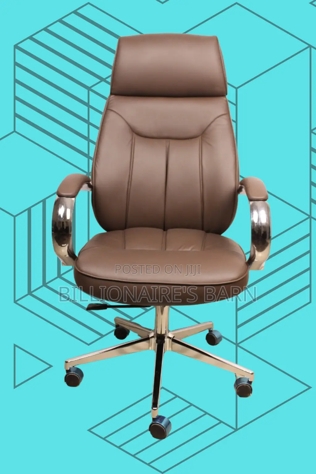Brown Executive Leather Office Chair (Breathable) — Hot Deal