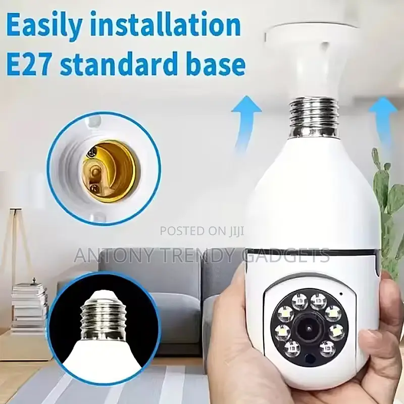 360° Panoramic Light Bulb Security Camera With Motion Detection