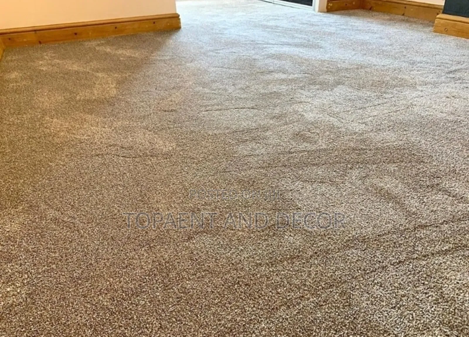 Beige Luxury Fitted Wall to Wall Carpet Full Floor Covering