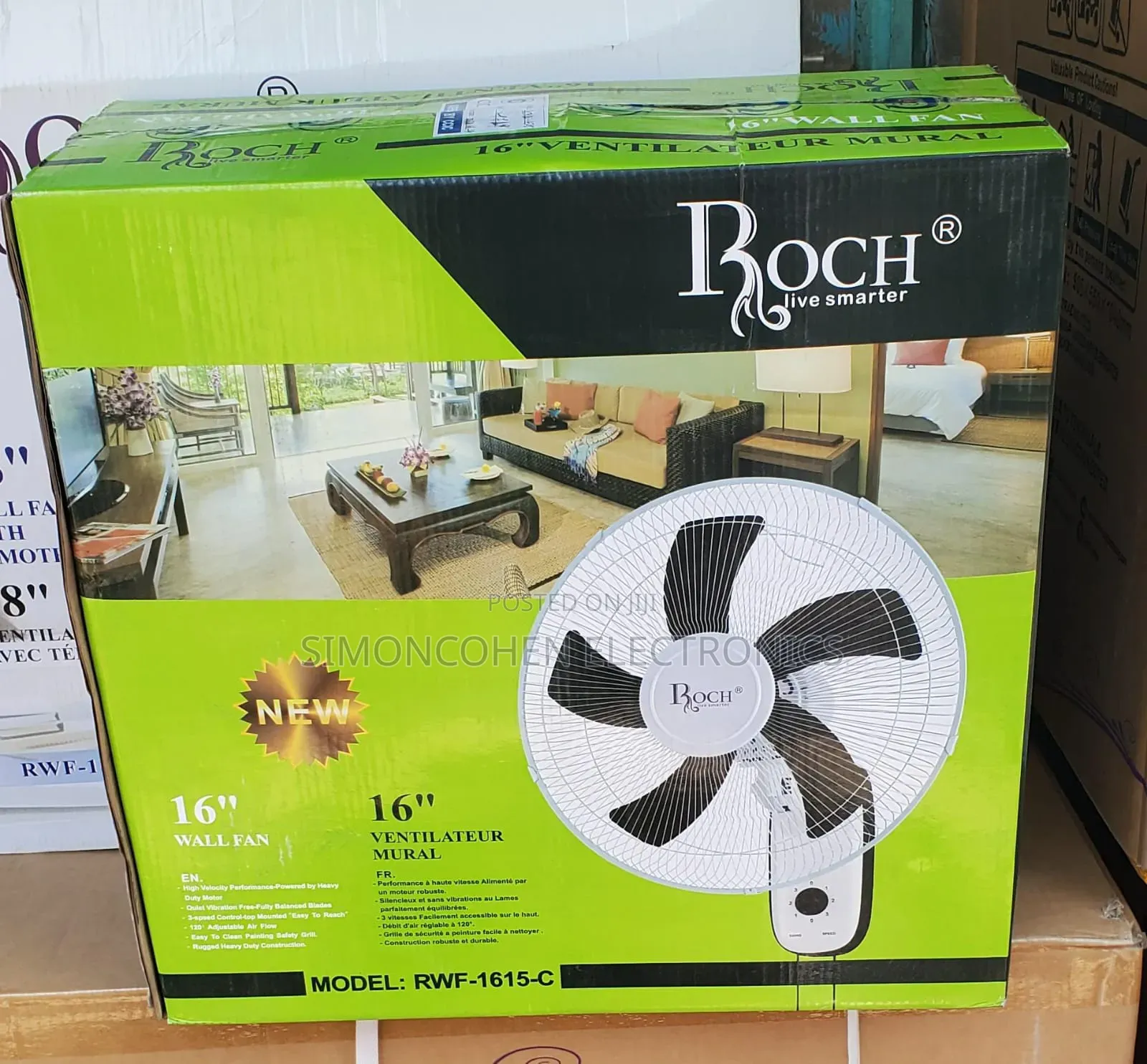 Roch 16 Inch Wall Fan