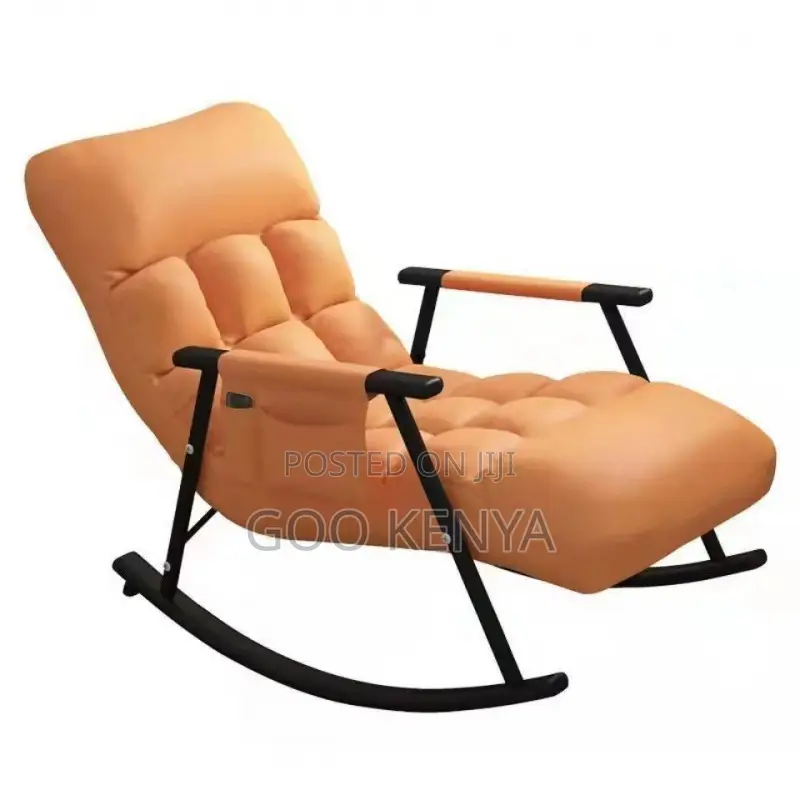 Outdoor Chair; Outdoor Ergonomic Rocking Chair With Fabric Upholstery