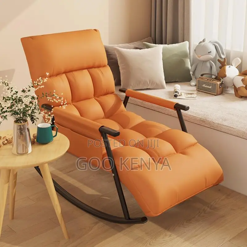 Outdoor Chair; Outdoor Ergonomic Rocking Chair With Fabric Upholstery