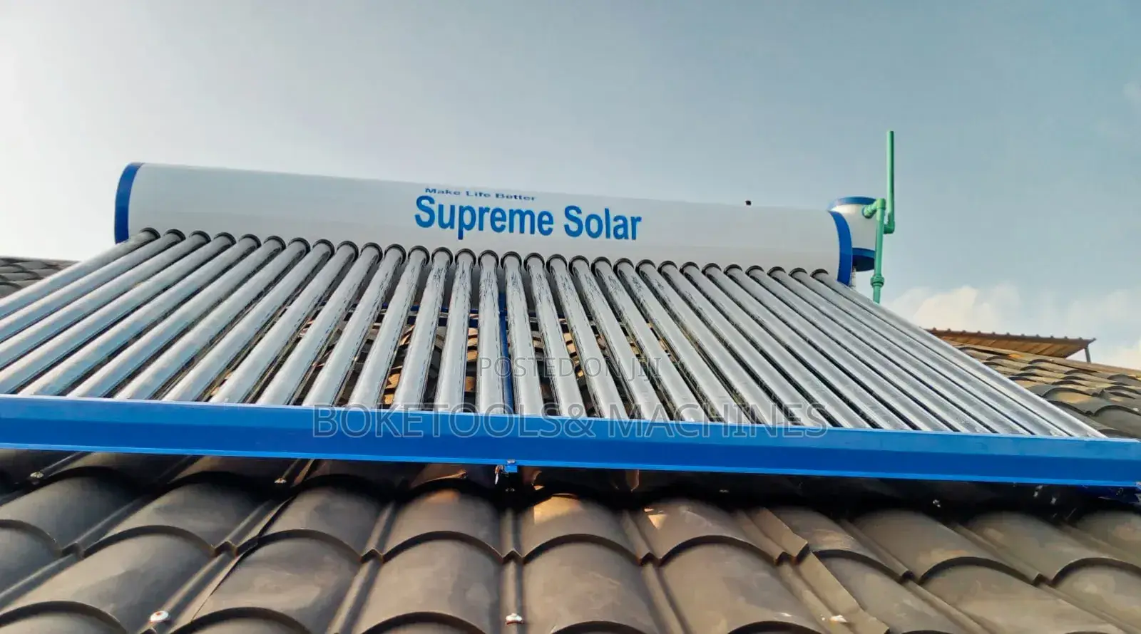 Dc Solar Tube Water Heater 200liters Complete