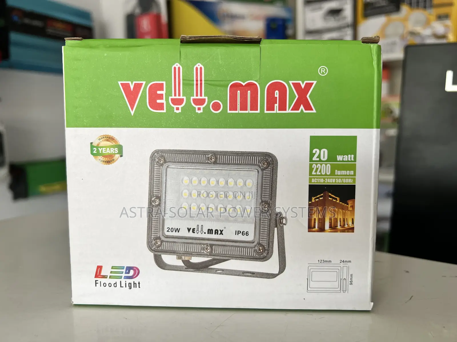 Vellmax 20w Led Floodlights - 2200 Lumens, Ac Powered