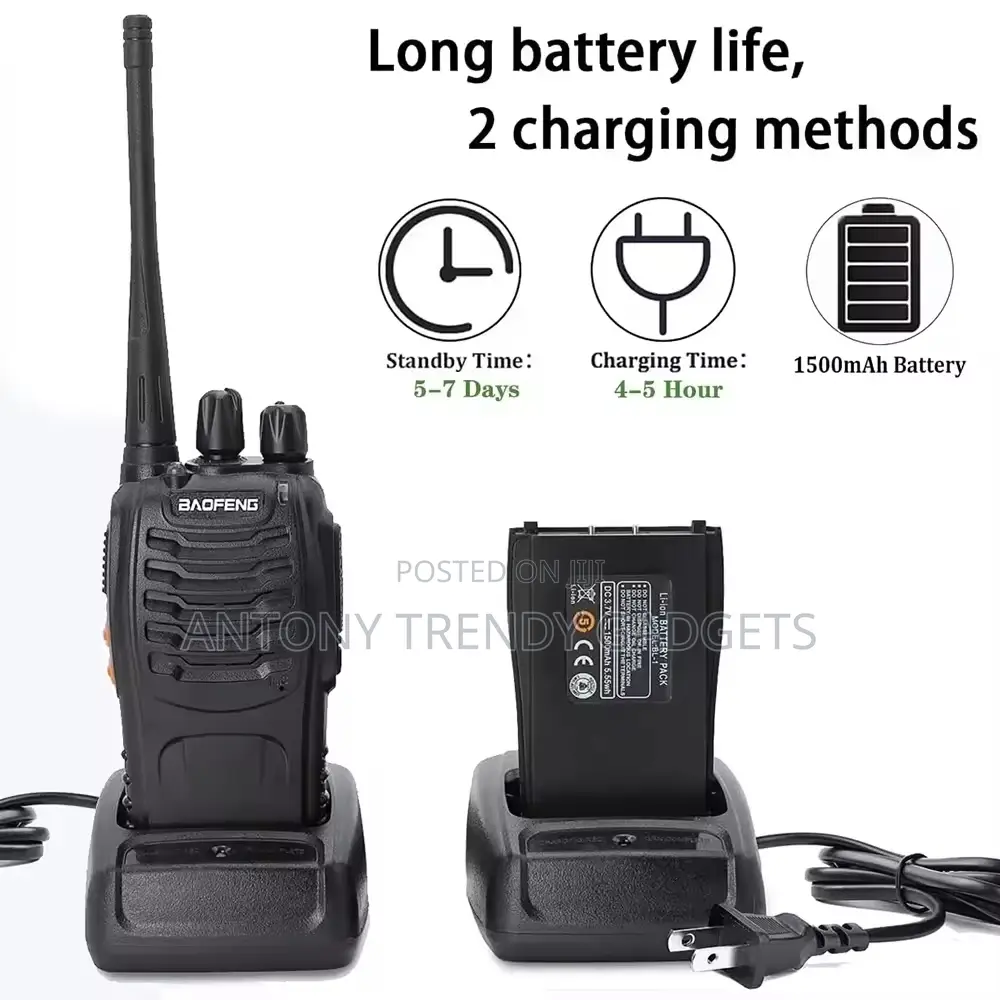 Baofeng Bf-888s Two-way Radio With Earphone & Long Battery Life