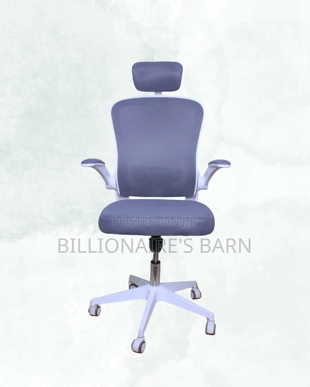 Plush White Ergonomic Office Chair — Ideal for Long Zoom Sessions