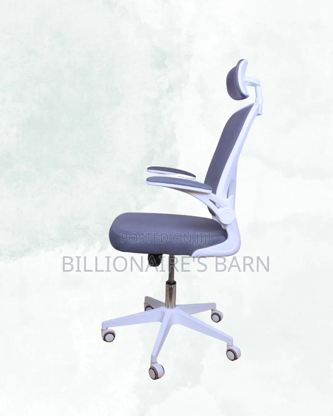 Plush White Ergonomic Office Chair — Ideal for Long Zoom Sessions