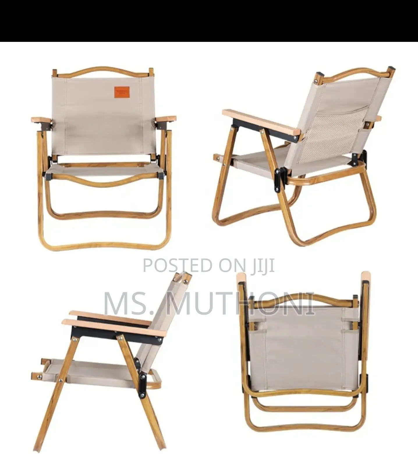 Foldable Camping Chair With Armrest.