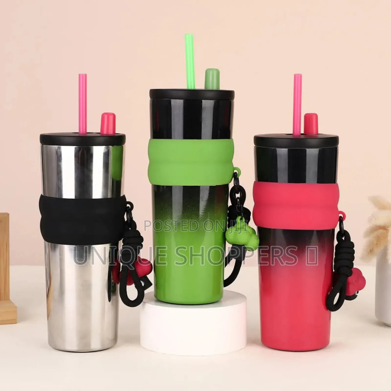 710ml Stainless Steel Coffee Mug With Straw.