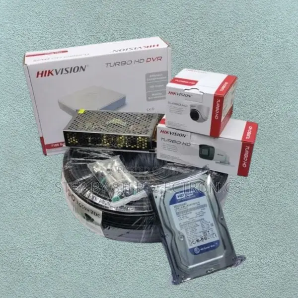 2 Hikvision 1080p Full Hd 2mp CCTV Cameras Kit With 20m Rg59 Cable