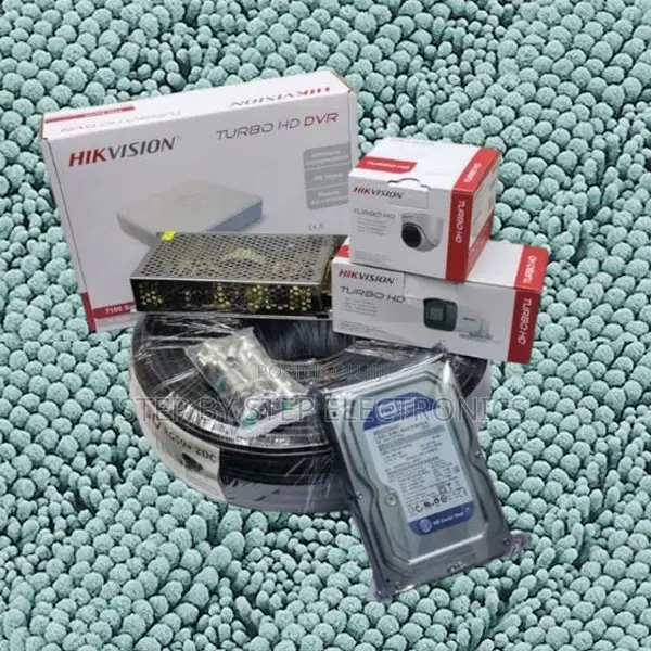 Hikvision 2pcs 1080p Full Hd 2mp CCTV Cameras Complete Full Package