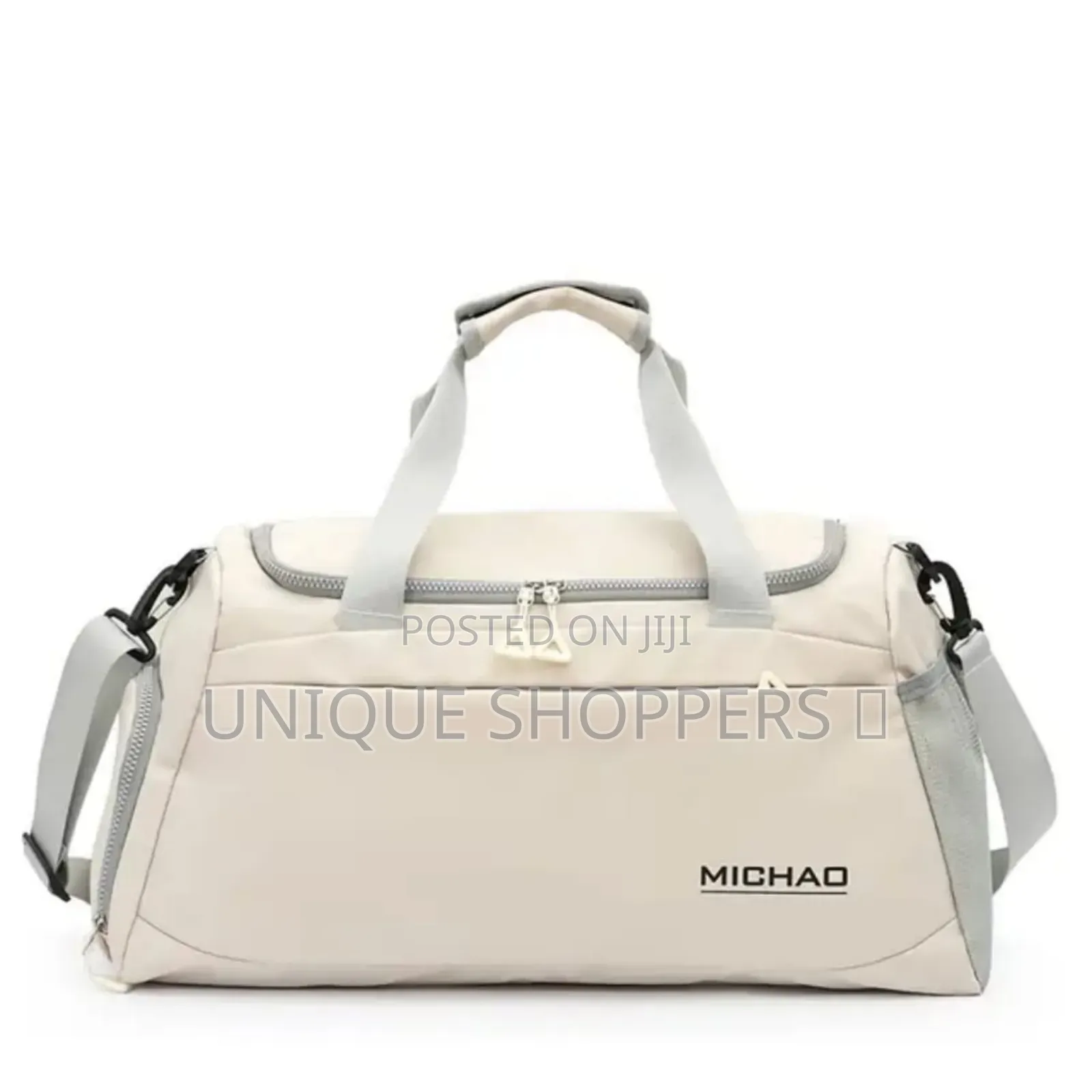 Michao Unisex Casual Duffle/Gym Bag Available in White and White
