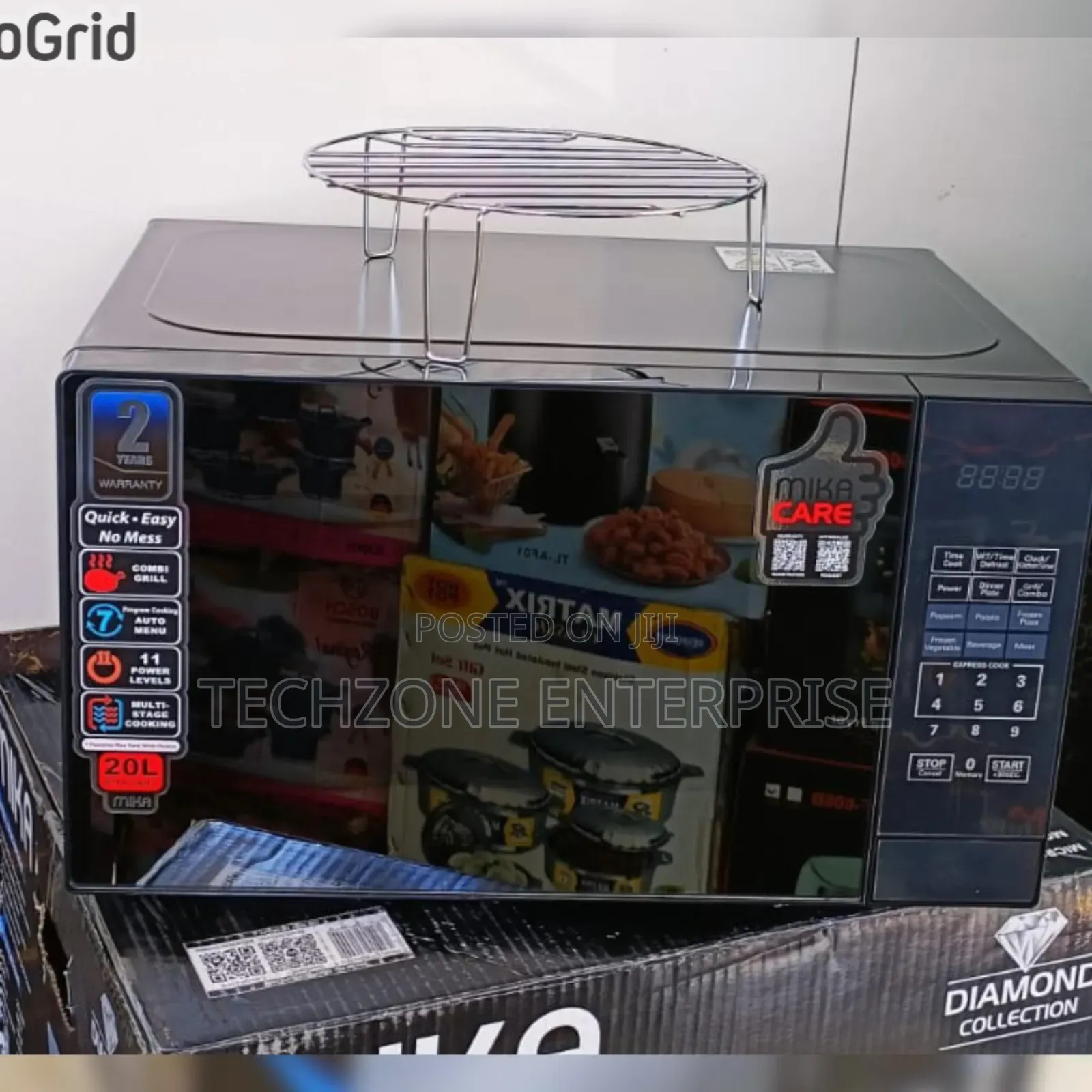 Mika Microwave Oven, 20l, Digital, With Grill With Touch Panel 