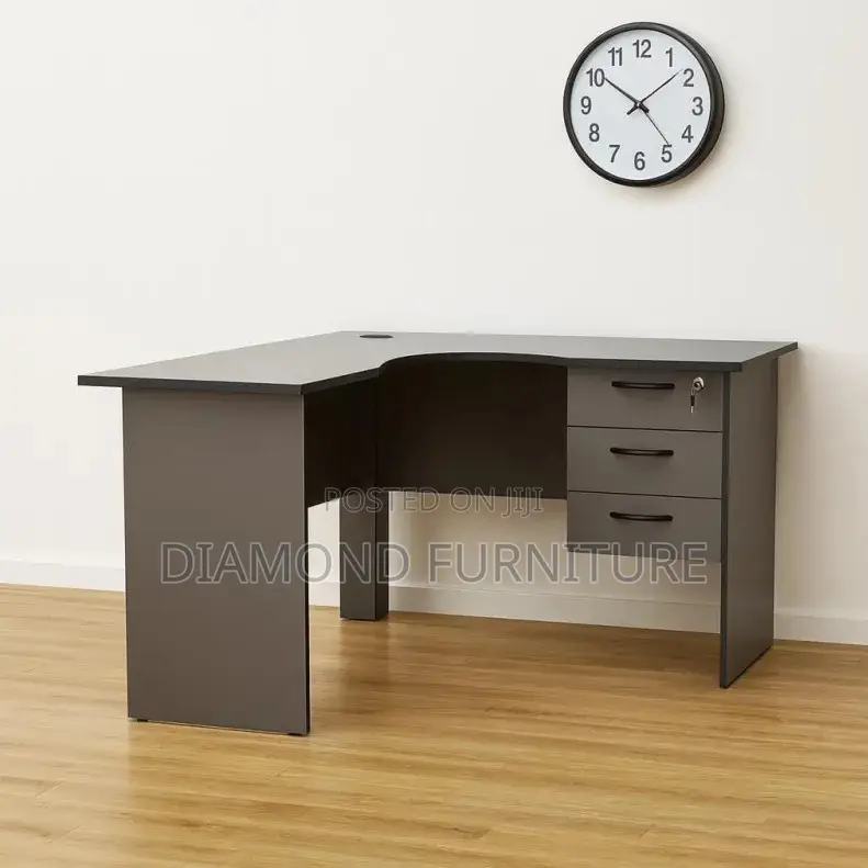 Office Furniture; Executive (1400mm) Wooden Curved Desk