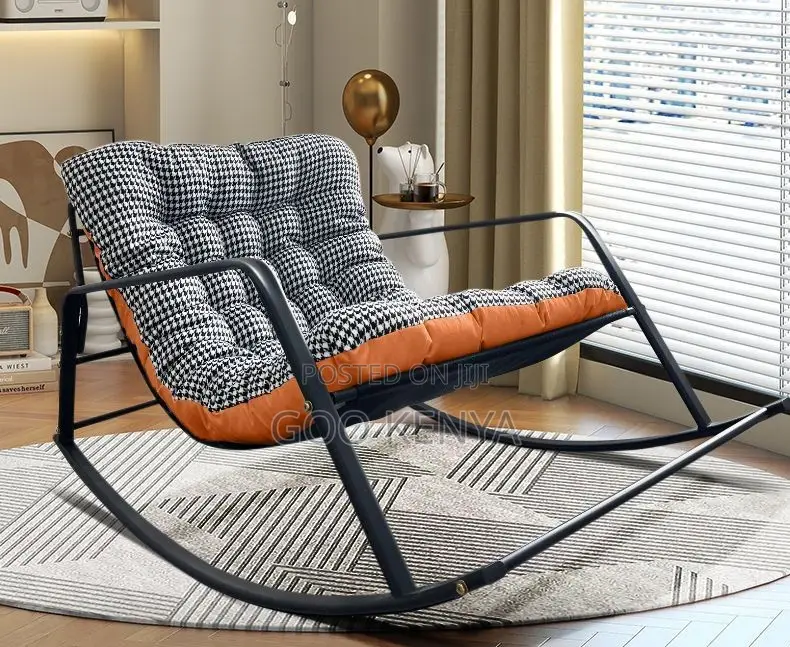 Home Chair; Cushioned Rocking Lounger Chair