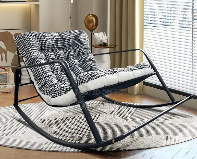 Home Chair; Cushioned Rocking Lounger Chair