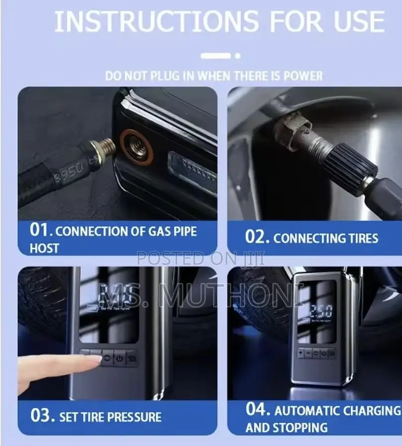 Portable Air Pump, Electric Air Pump, Led, Usb,