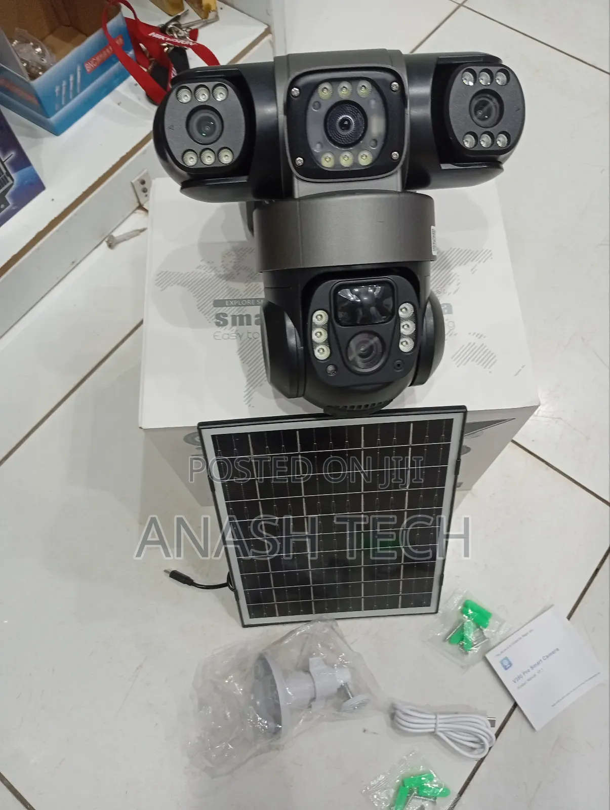 Heavy-Duty 4g Sim Card Tripple Lens Motion Sensor Solar Camera