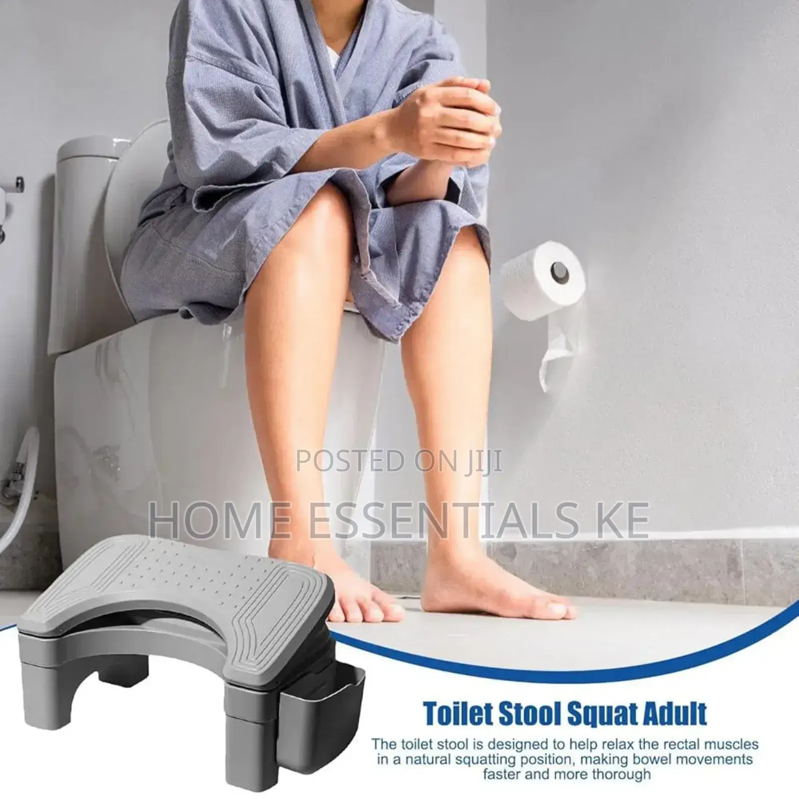Foldable / Adjustable Footrest With Storage Space /Toilet Stool