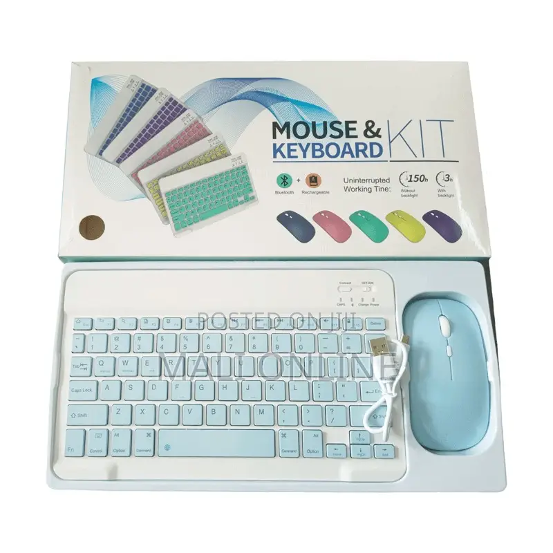 Wireless Keyboard Mouse Set Ultra Slim Bluetooth Ergonomic Combo