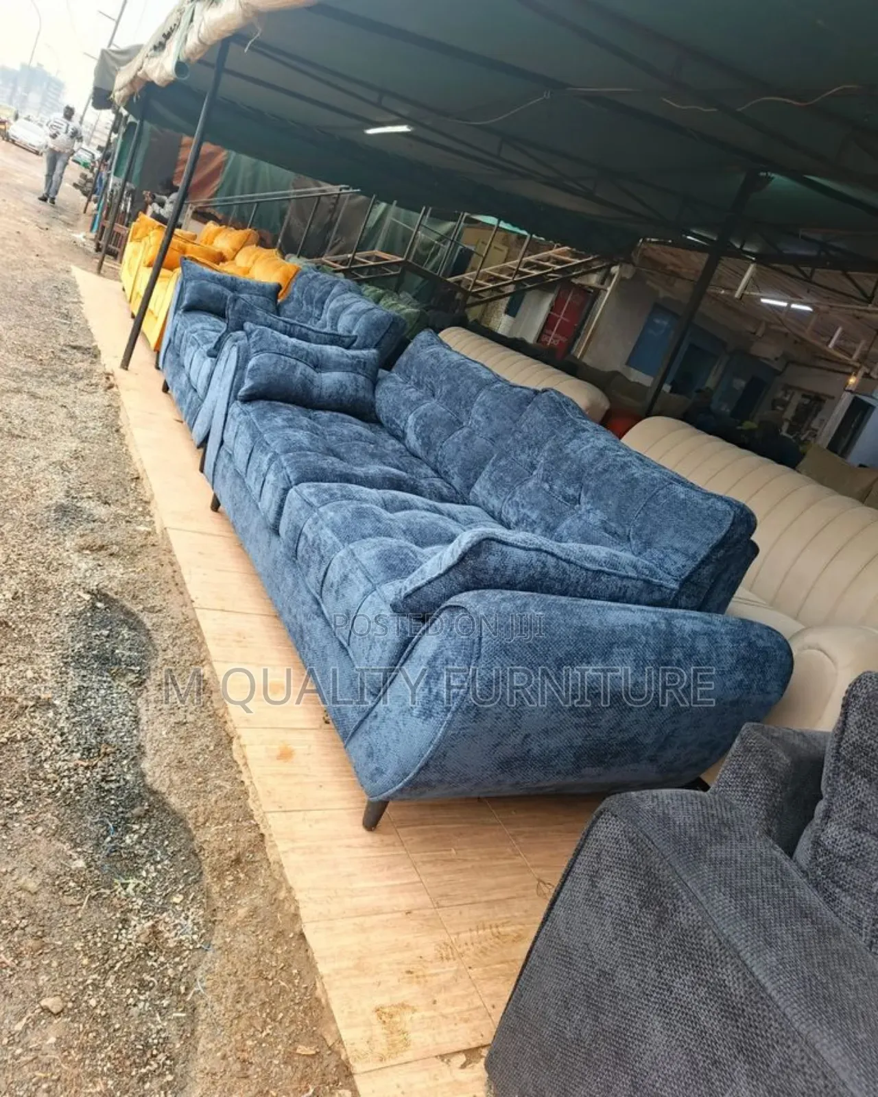 Blue Butterfly Space Saving Elegant Couch