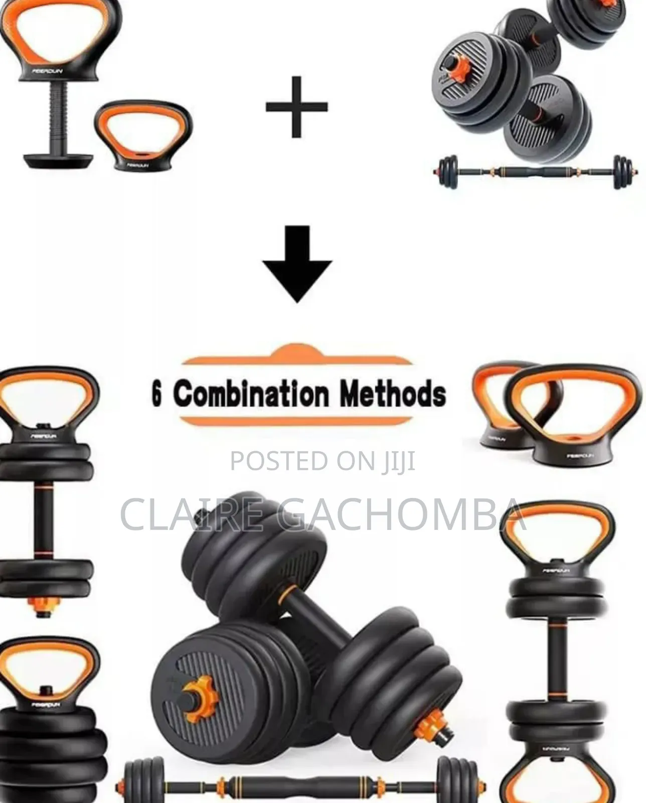 50kgs Kettlebell/Barbell Set