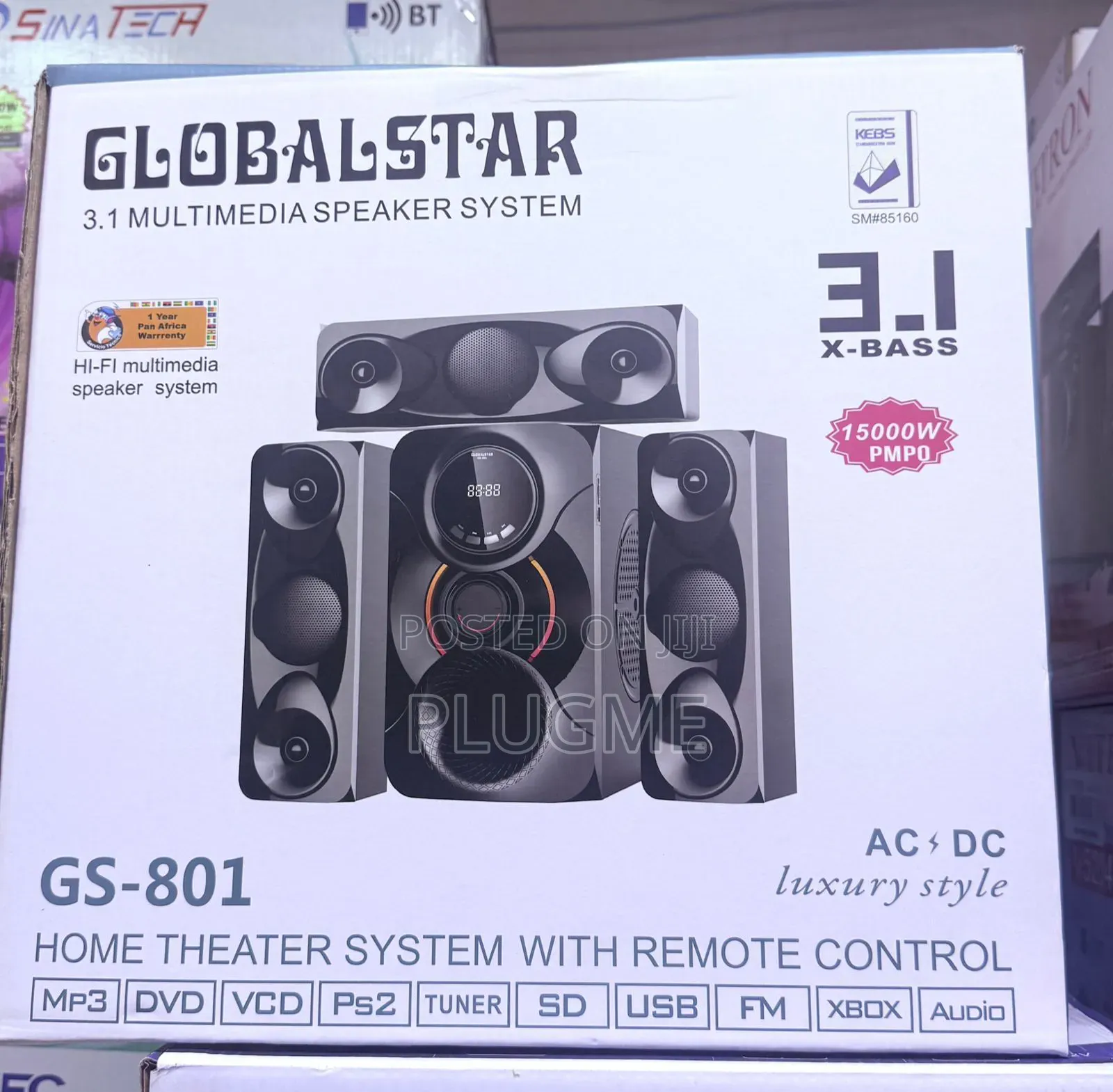 3.1ch Globalstar Gs-801 Subwoofer Sound System