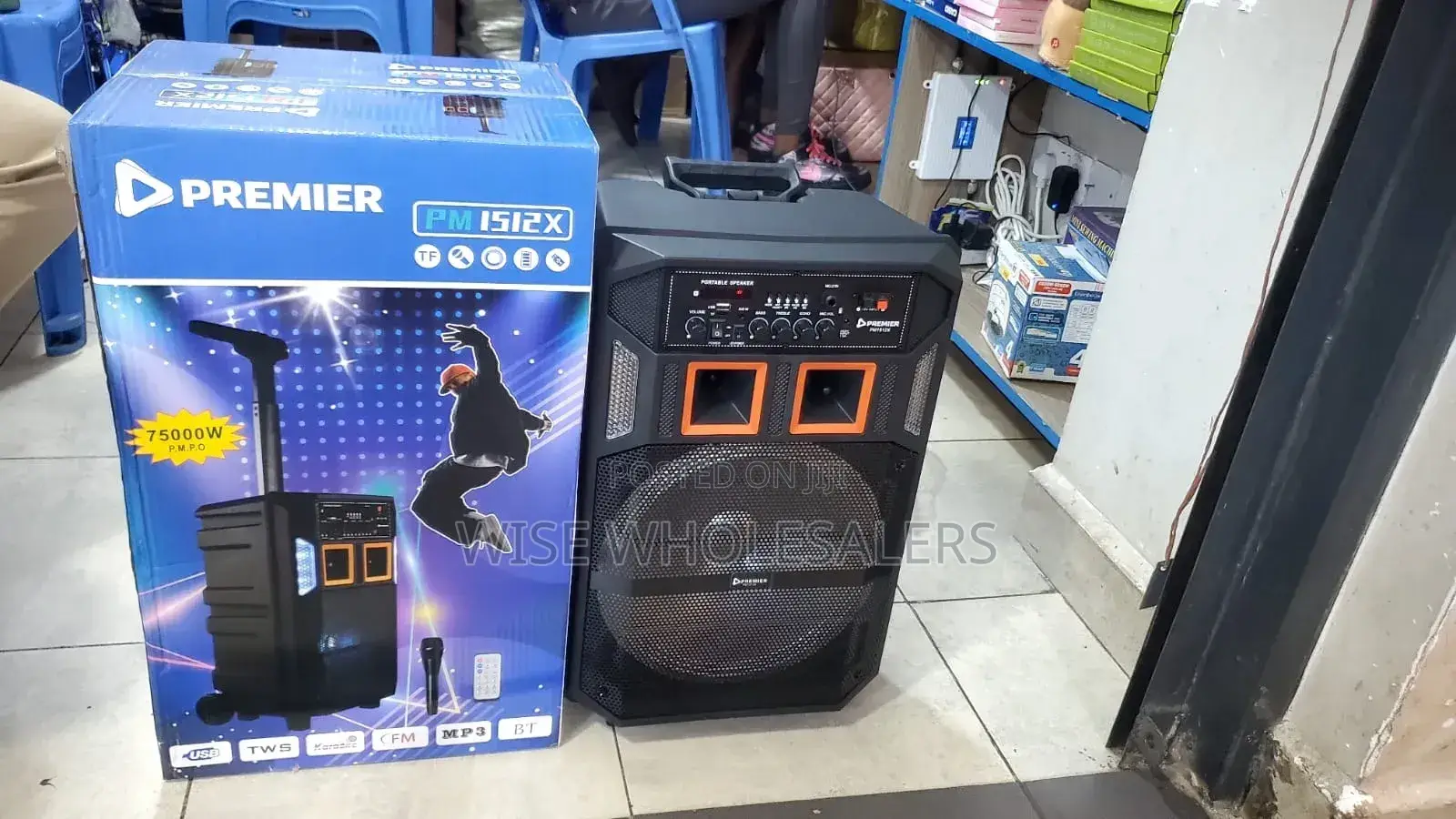 Premier 12" Rechargeable Trolley Pa Speaker -7500watts