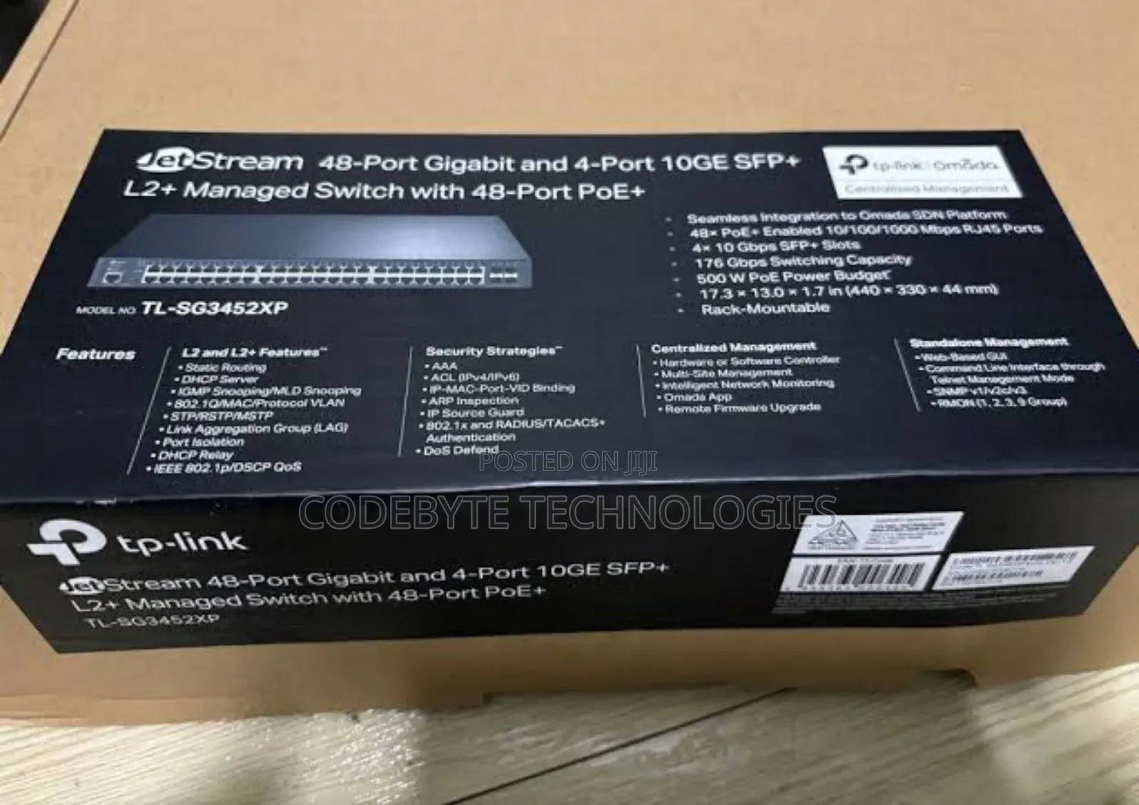 Tp-Link Jetstream 48-Port Poe Gigabit Managed Switct 4port 10ge Sfp+