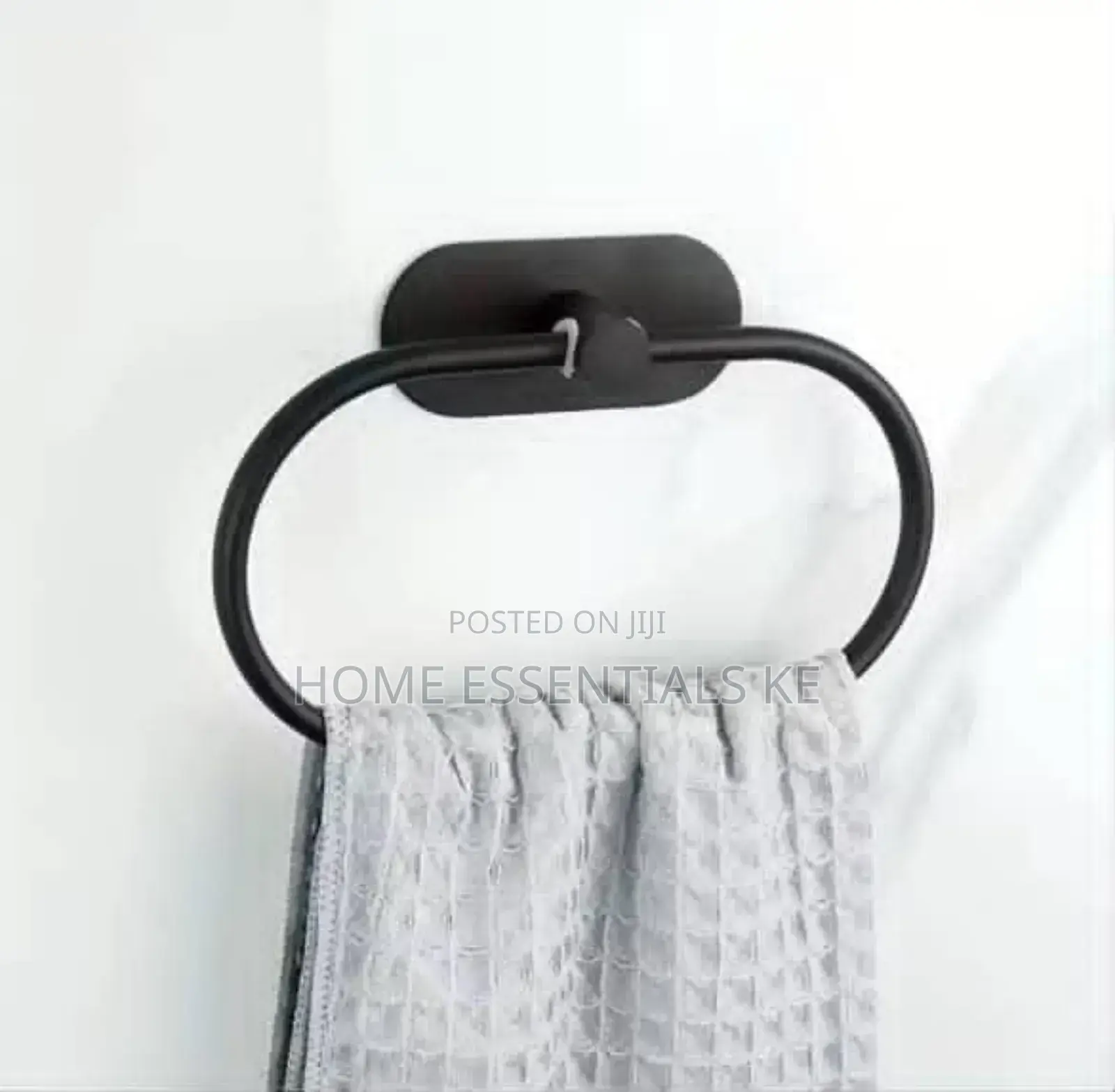 Self Adhesive Towel Ring Towel Holder* Black Silver