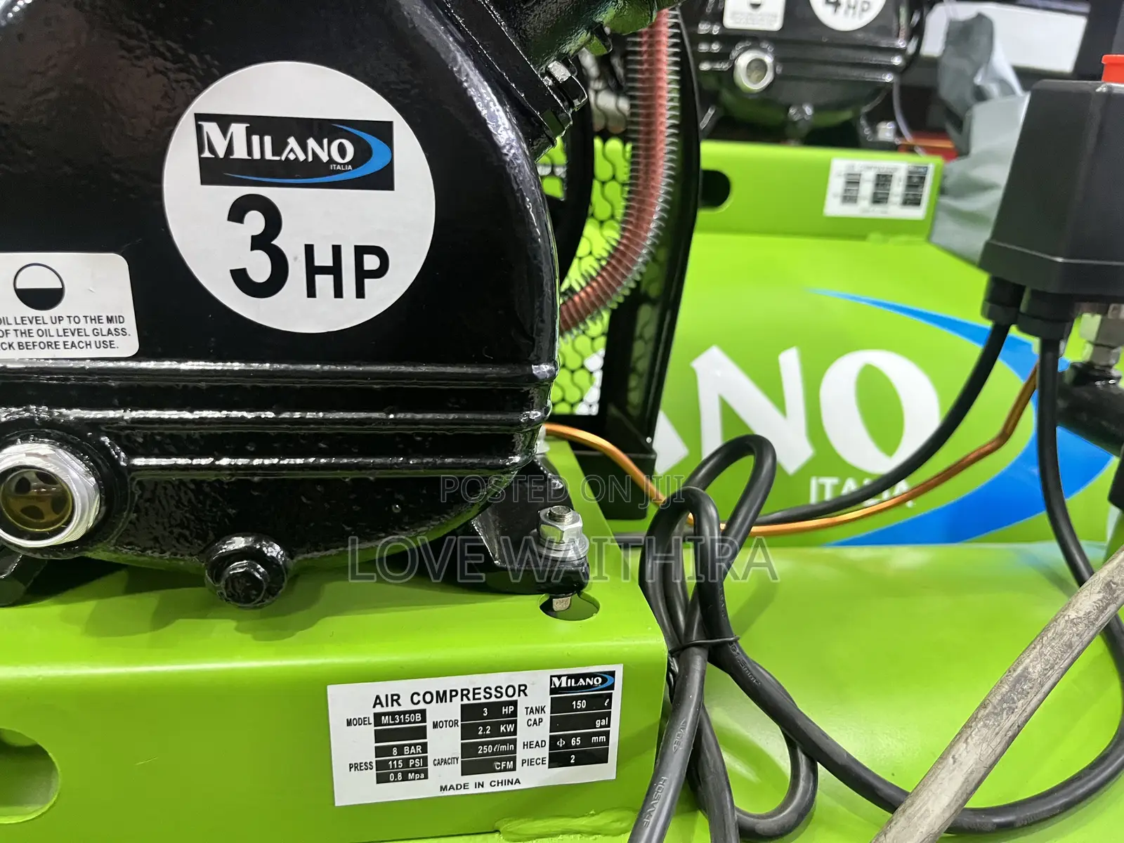 Milano 150l 3hp Air Compressor