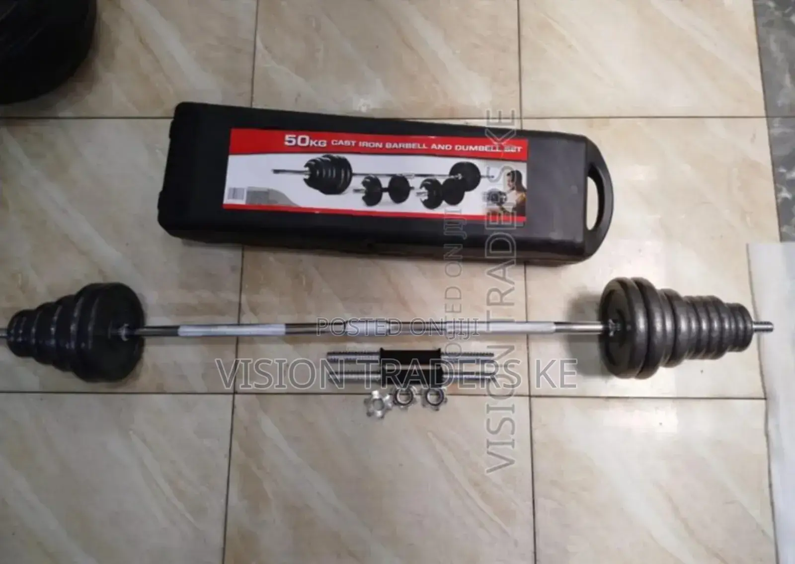 York Fitness 50kgs Chrome Dumbell Set