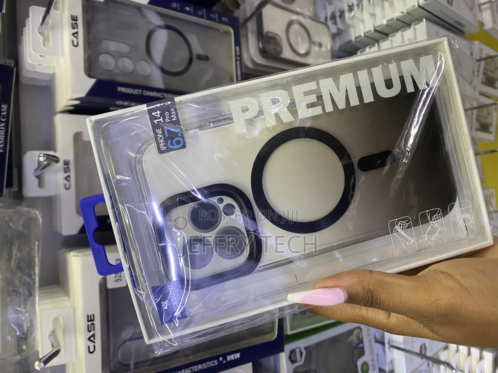 Rebel Clear Case for iPhone 14 Pro Max Translucent Magsafe Cable