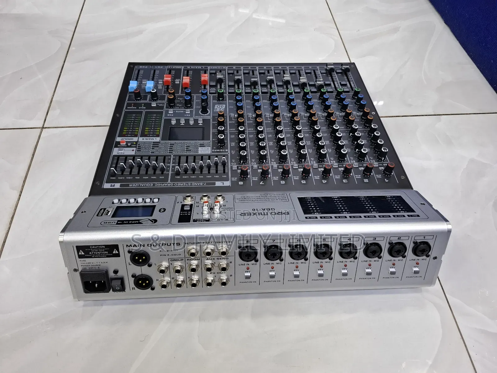 Pro Mixer Gba-10 Ten-channels Powered Mixer