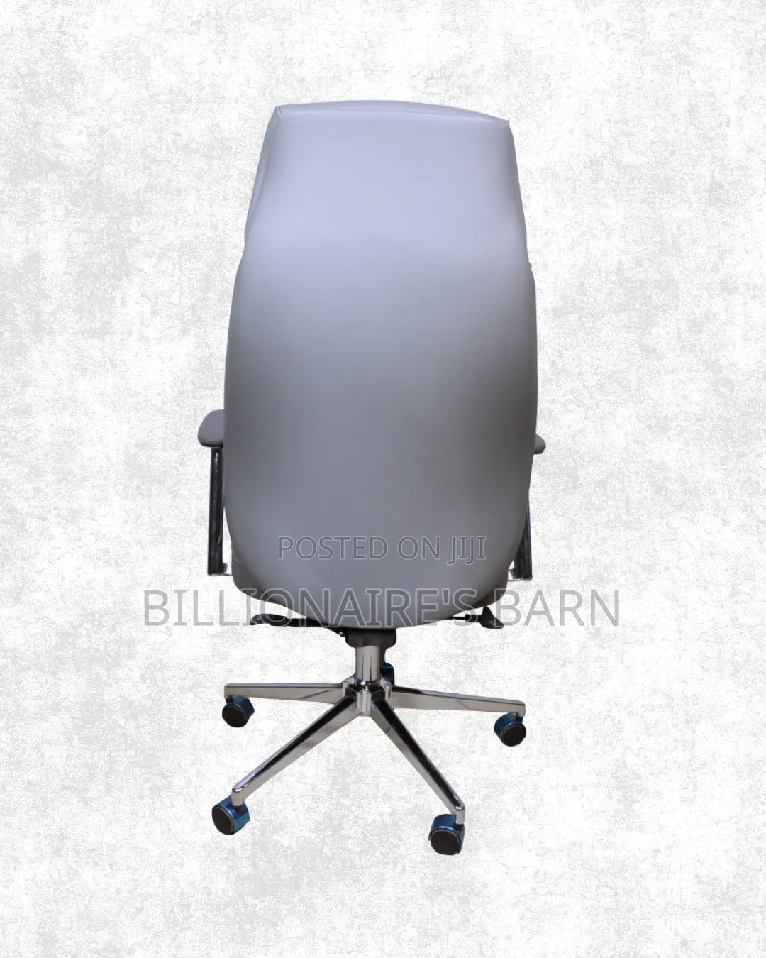 Heavy-Duty Grey Executive Leather Office Chair | Tilt Lock Mechanism