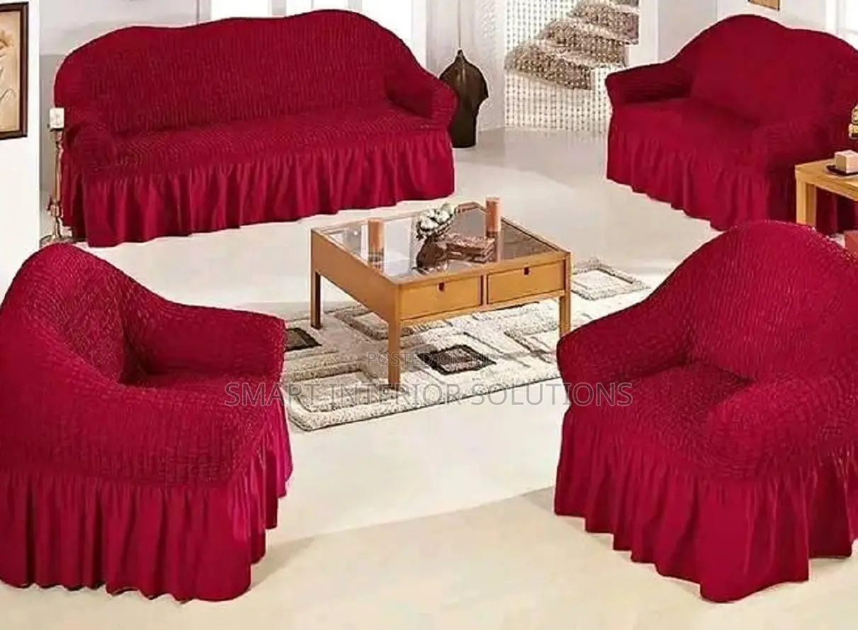Maroon 7 Seater Sofa Cover