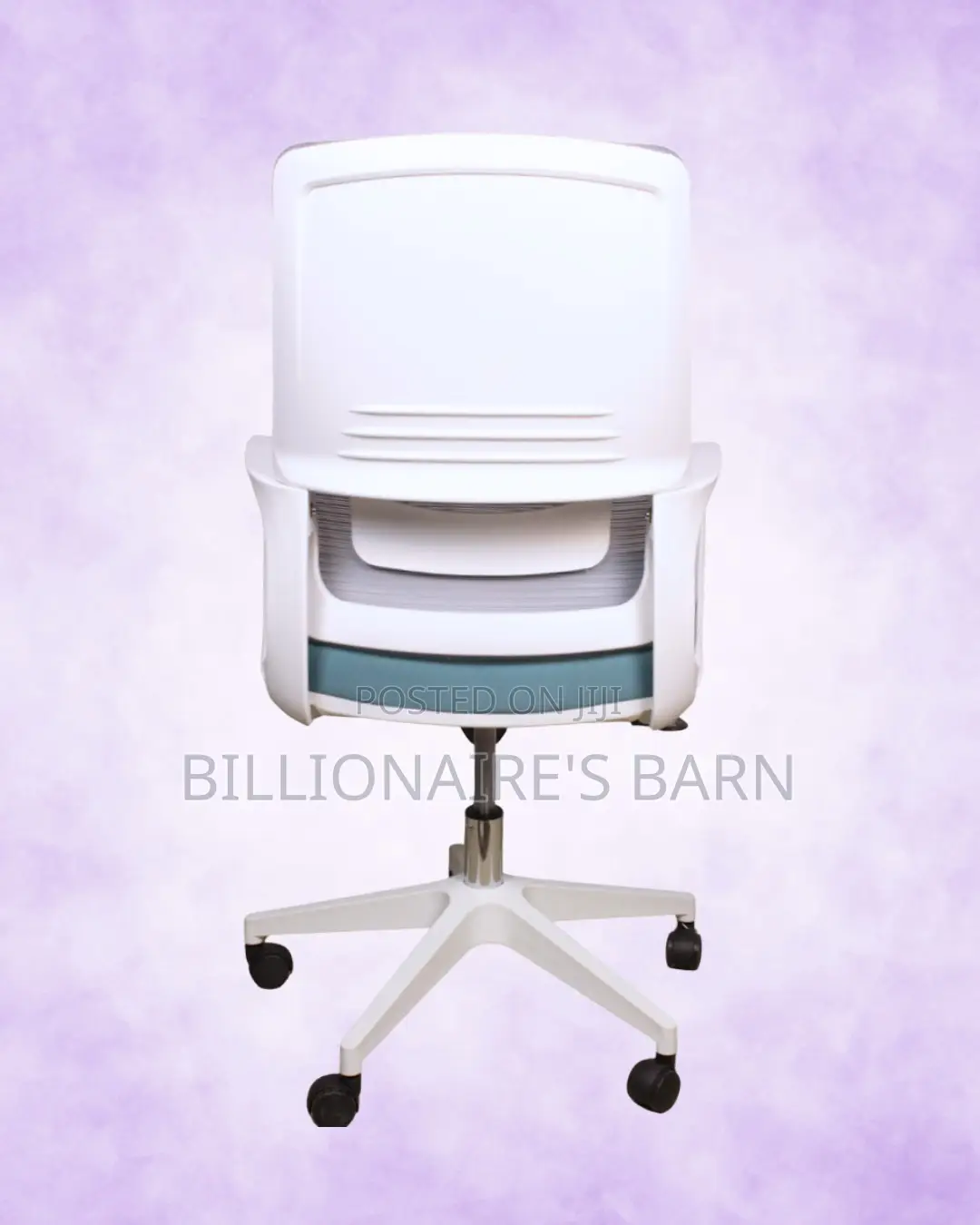 Heavy-Duty White Ergonomic Mesh Office Chair | Steel Frame