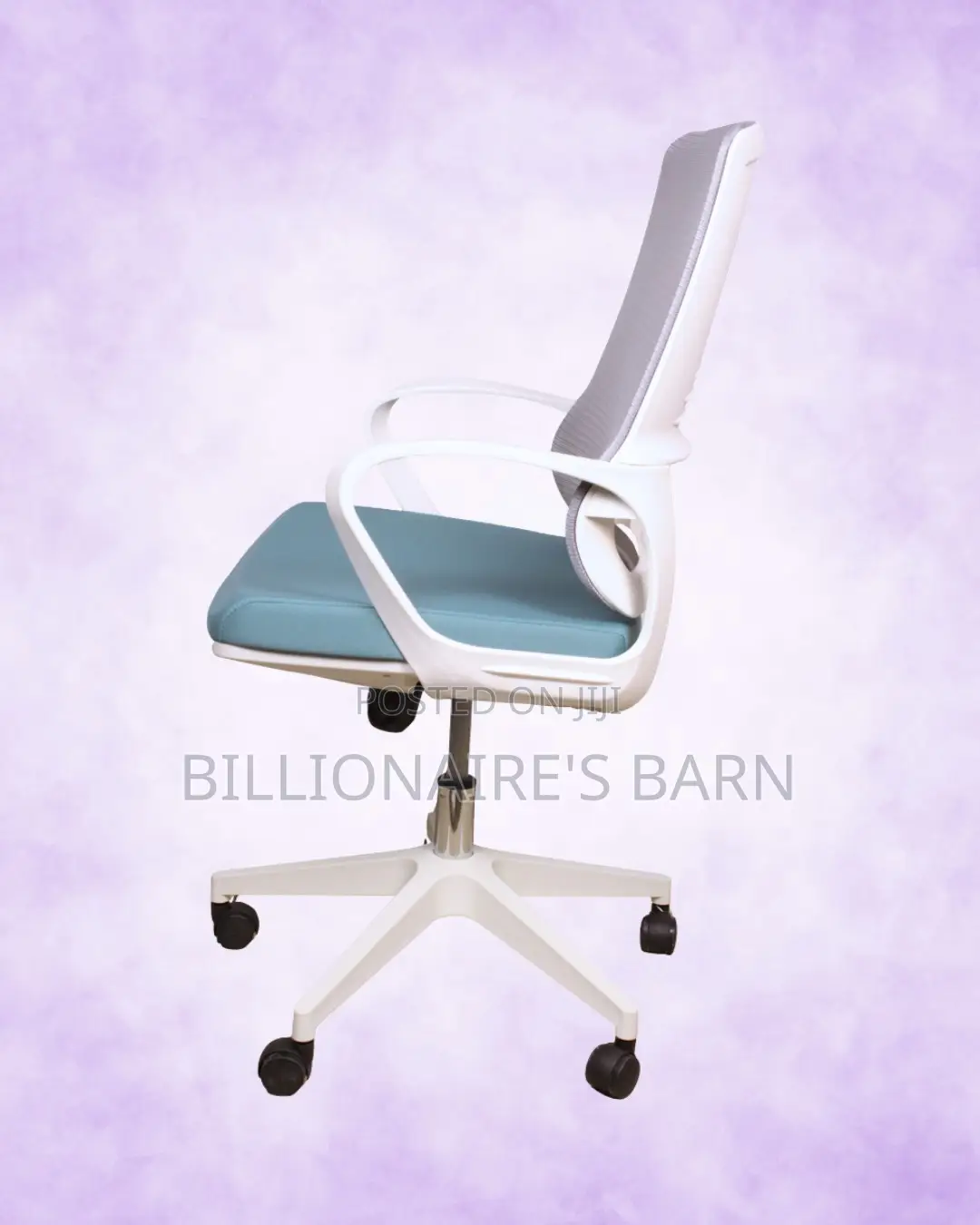 Heavy-Duty White Ergonomic Mesh Office Chair | Steel Frame