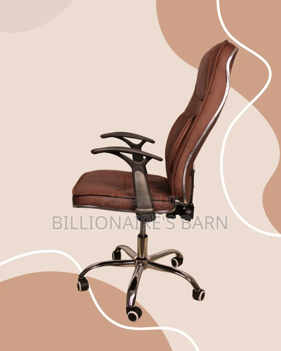 Breathable Ergonomic Executive Leather Chair — Great for Study or Work