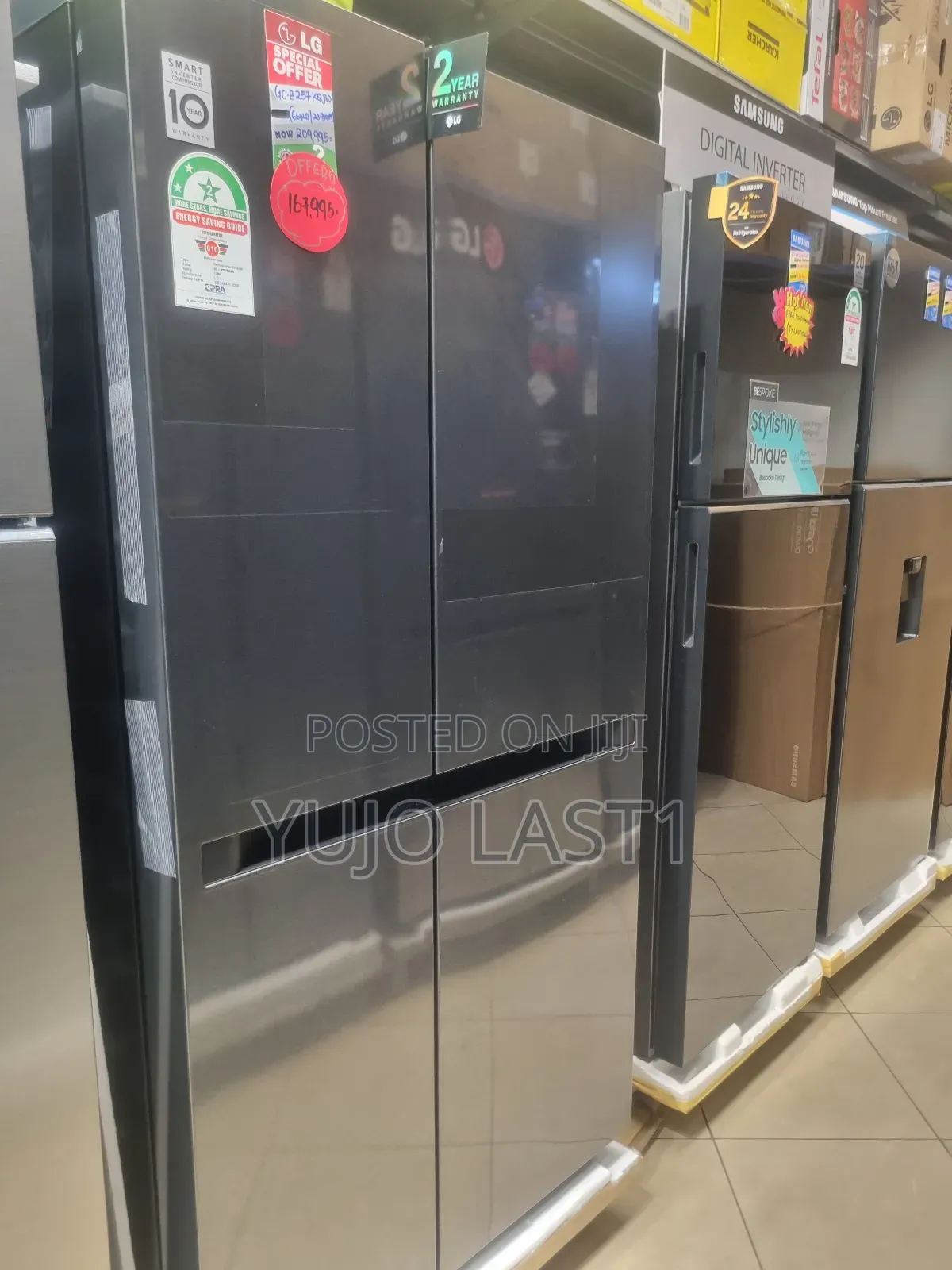 Lg 664l Side by Side Fridge Gc-B257kqjw