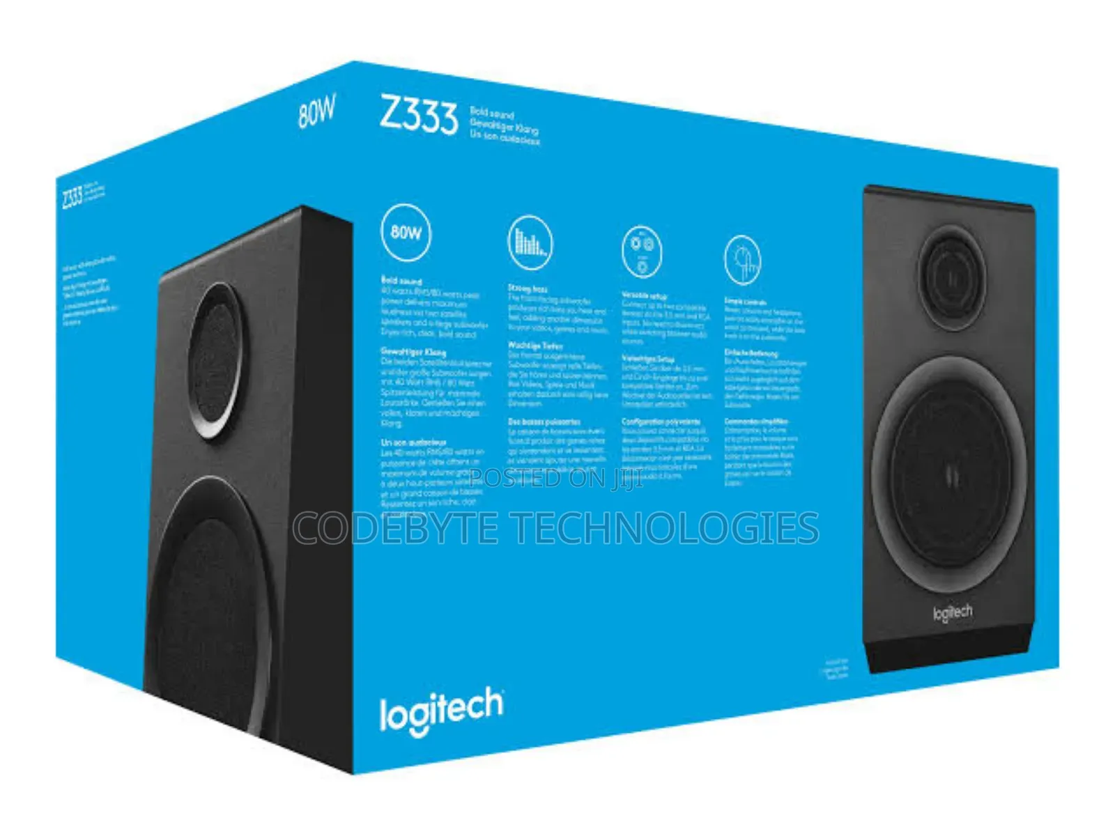 Z333 Logitech 2.1 Multimedia Speaker System 80w