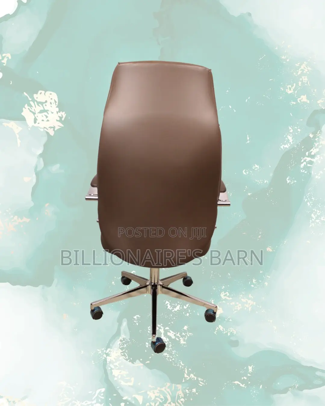 Brown Executive Leather Office Chair (Minimal) — Limited Stock