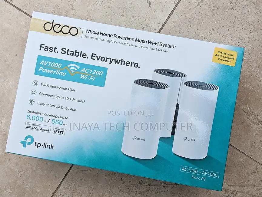 Tp-Link Deco P9 Ac1200 + Av1000 Whole Home Hybrid Mesh Wifi System