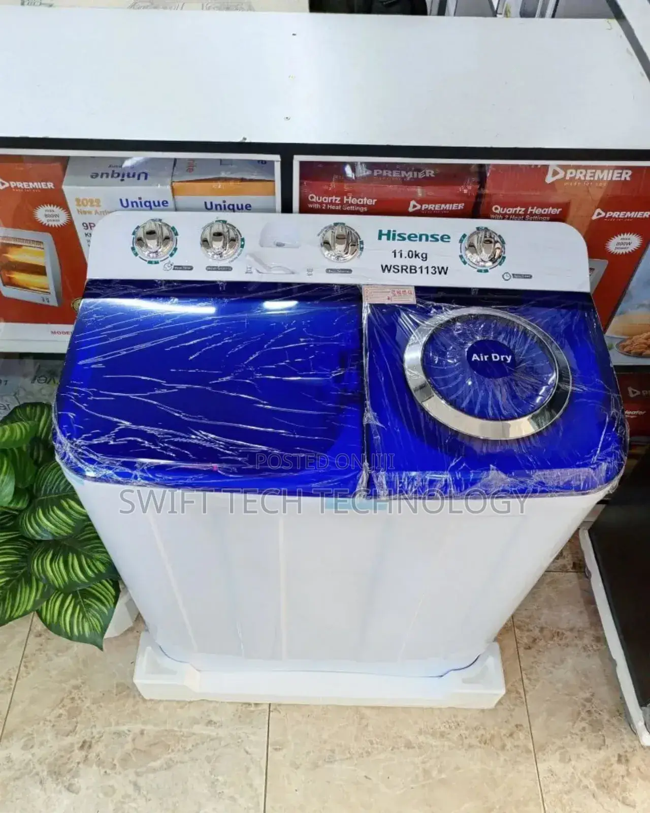 Washing Machine Hisense 11kg Twin Tub Washer White