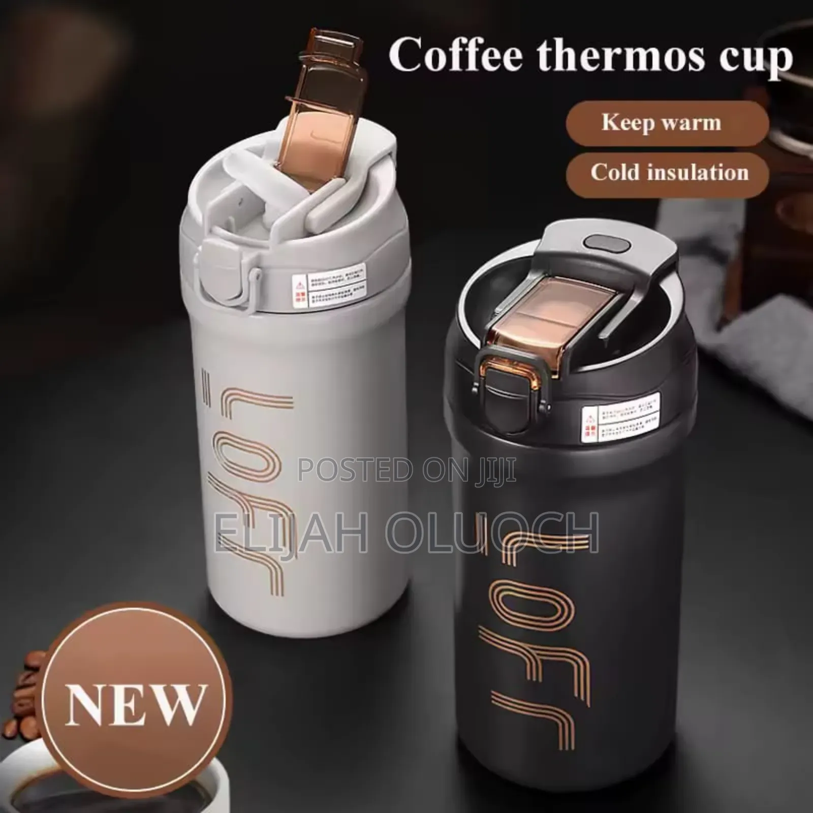 600ml (20 Oz) Loff Thermos Cup With Straw