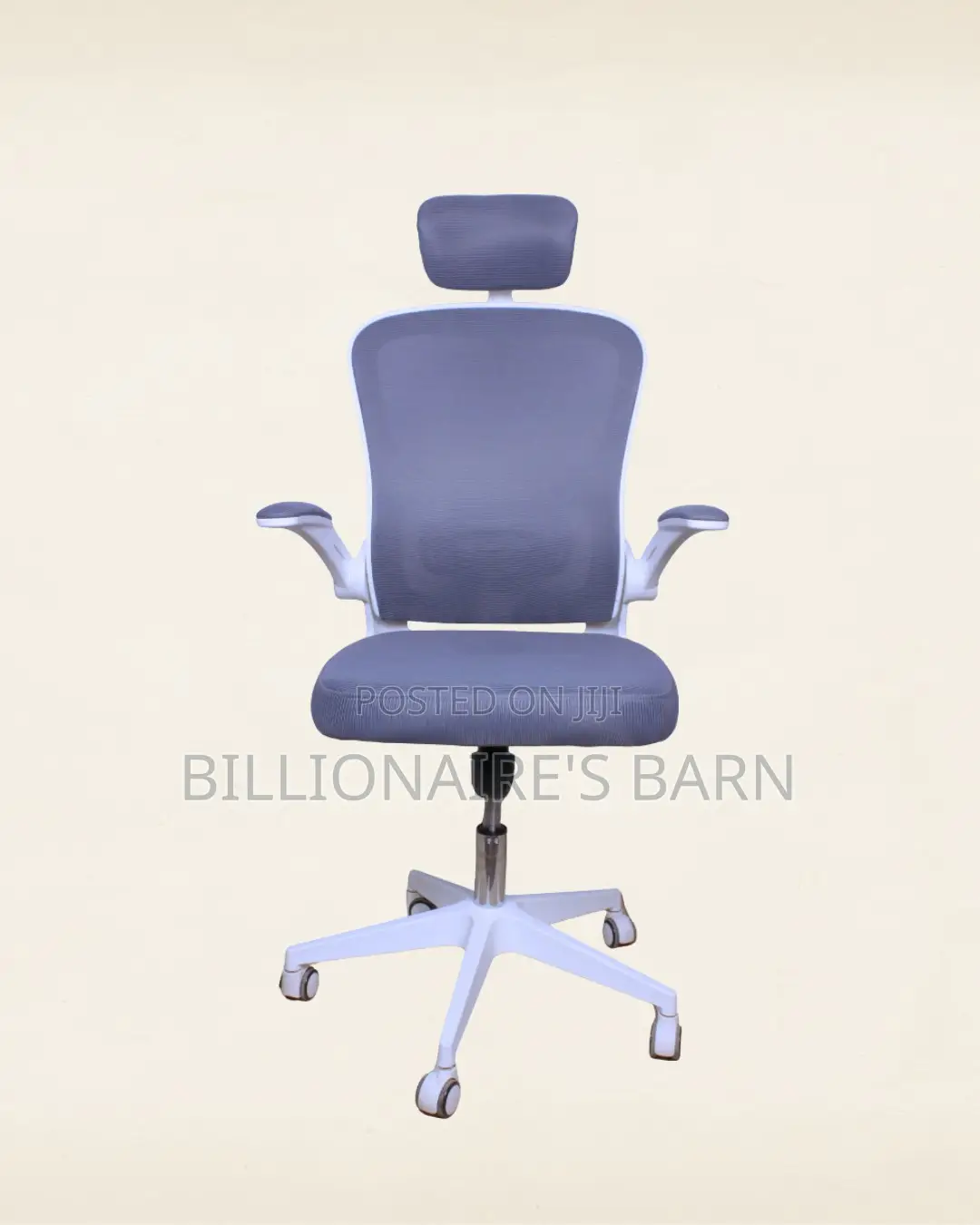 White Ergonomic Office Chair (Adjustable) — Fast Seller