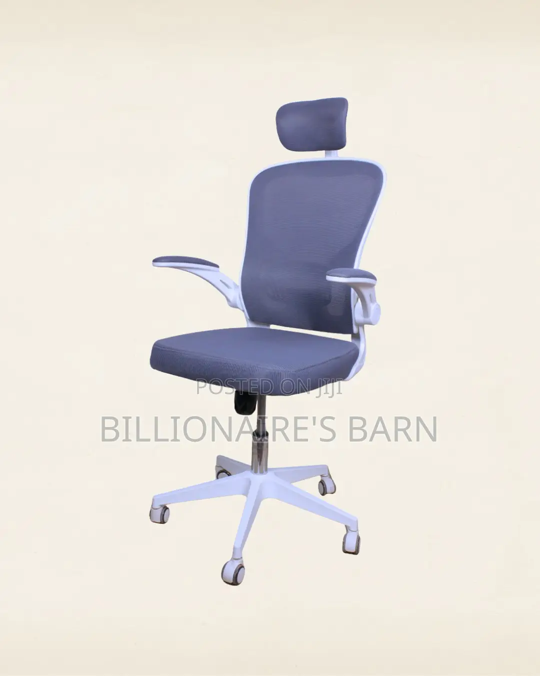 White Ergonomic Office Chair (Adjustable) — Fast Seller