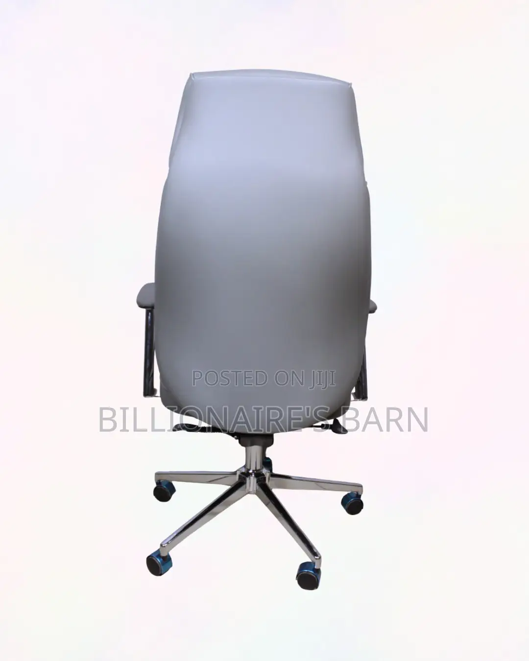 Grey Executive Leather Office Chair | Best-Seller Mesh Backrest